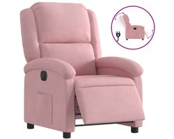 vidaXL - Fauteuil - elektrisch - fluweel - roze