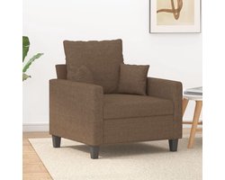 vidaXL Fauteuil - Fauteuils - Relaxfauteuil - Leunstoel - Fauteuil 60 cm stof bruin