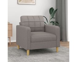 vidaXL Fauteuil - Fauteuils - Relaxfauteuil - Leunstoel - Fauteuil 60 cm stof taupe