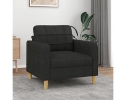vidaXL Fauteuil - Fauteuils - Relaxfauteuil - Leunstoel - Fauteuil 60 cm stof zwart