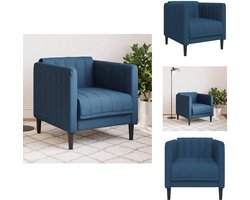 vidaXL Fauteuil - Fauteuils - Relaxfauteuil - Leunstoel - Fauteuil stof blauw