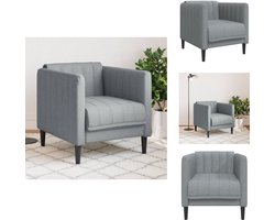 vidaXL Fauteuil - Fauteuils - Relaxfauteuil - Leunstoel - Fauteuil stof lichtgrijs