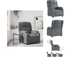 vidaXL Fauteuil - Fauteuils - Relaxfauteuil - Leunstoel - Fauteuil verstelbaar kunstleer grijs