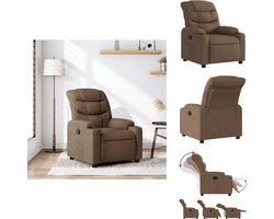 vidaXL Fauteuil - Fauteuils - Relaxfauteuil - Leunstoel - Fauteuil verstelbaar stof bruin