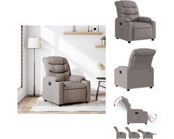 vidaXL Fauteuil - Fauteuils - Relaxfauteuil - Leunstoel - Fauteuil verstelbaar stof taupe
