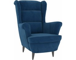 vidaXL - Fauteuil - fluweel - blauw