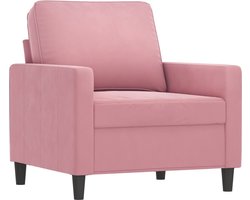 vidaXL Fauteuil - Fluweel - Roze - 60 cm breed
