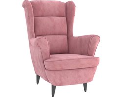 vidaXL Fauteuil fluweel roze