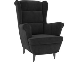 vidaXL - Fauteuil - fluweel - zwart