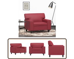 vidaXL Fauteuil Kunstleer Wijnrood 60 cm Fauteuil - Fauteuils - Bank - Zitstoel