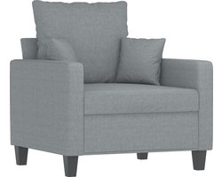 vidaXL Fauteuil lichtgrijs - Comfort en stijl Leuke Fauteuils - Comfortabele Stoel - Relaxfauteuil - Lounge Stoel - Grijs Fauteuil