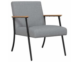 vidaXL - Fauteuil - Lichtgrijs - Stof