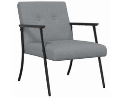 vidaXL - Fauteuil - Lichtgrijs - Stof
