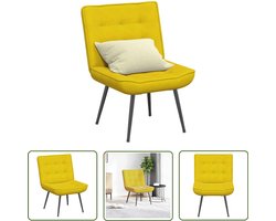 vidaXL Fauteuil - Relaxfauteuil - Relaxstoel 64x74x84 cm fluweel geel - Fluweel - Gele - Lounge