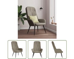 vidaXL Fauteuil - Relaxstoel - Relaxstoel fluweel lichtgrijs - Lounge Chair - Fluweel - Grijs