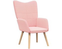 vidaXL - Fauteuil - Roze - 62 - x - 67 - x - 95,5 - cm - Sherpa - Stof