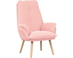 vidaXL - Fauteuil - Roze - 69 - x - 74 - x - 93 - cm - Sherpa - Stof