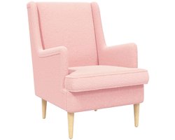 vidaXL - Fauteuil - Roze - Bouclé