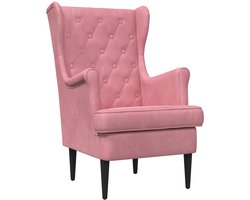 vidaXL - Fauteuil - Roze - Fluweel