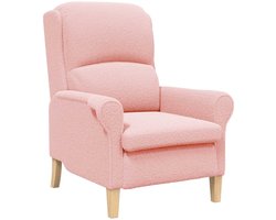 vidaXL - Fauteuil - Roze - Zachte - Sherpa-stof