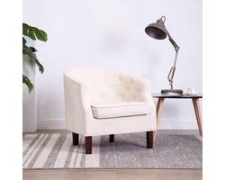 vidaXL - Fauteuil - stof - beige