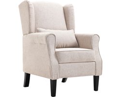 vidaXL - Fauteuil - stof - beige