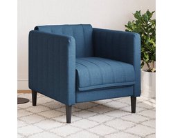 vidaXL - Fauteuil - stof - blauw