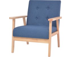 vidaXL - Fauteuil - stof - blauw