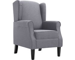 vidaXL - Fauteuil - stof - donkergrijs