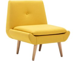 vidaXL - Fauteuil - stof - geel
