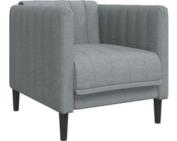 vidaXL - Fauteuil - stof - lichtgrijs