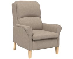 vidaXL - Fauteuil - Taupe - 76 - x - 94 - x - 102 - cm - Microvezel