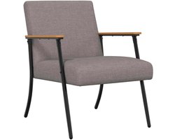 vidaXL - Fauteuil - Taupe - Stof