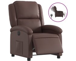 vidaXL - Fauteuil - verstelbaar - elektrisch - kunstleer - bruin