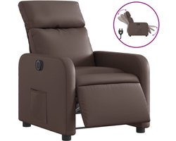 vidaXL - Fauteuil - verstelbaar - elektrisch - kunstleer - bruin