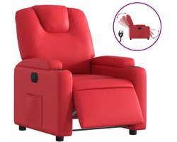 vidaXL - Fauteuil - verstelbaar - elektrisch - kunstleer - rood