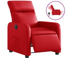 vidaXL - Fauteuil - verstelbaar - elektrisch - kunstleer - rood
