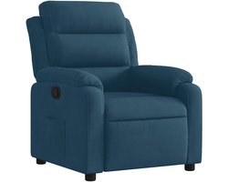 vidaXL - Fauteuil - verstelbaar - fluweel - blauw