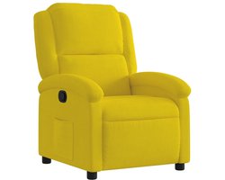 vidaXL - Fauteuil - verstelbaar - fluweel - geel