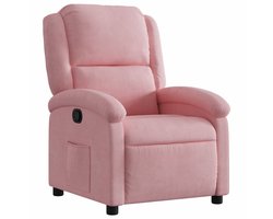 vidaXL - Fauteuil - verstelbaar - fluweel - roze