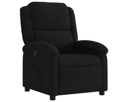 vidaXL - Fauteuil - verstelbaar - fluweel - zwart