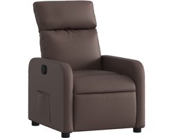 vidaXL - Fauteuil - verstelbaar - kunstleer - bruin