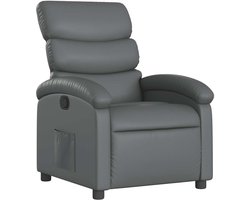 vidaXL - Fauteuil - verstelbaar - kunstleer - grijs