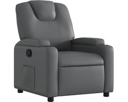 vidaXL - Fauteuil - verstelbaar - kunstleer - grijs