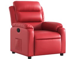 vidaXL - Fauteuil - verstelbaar - kunstleer - rood
