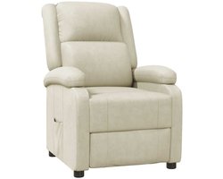 vidaXL - Fauteuil - verstelbaar - kunstleer - wit