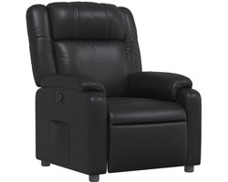 vidaXL - Fauteuil - verstelbaar - kunstleer - zwart