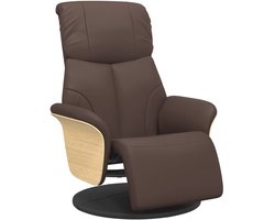 vidaXL - Fauteuil - verstelbaar - met - voetensteun - kunstleer - bruin