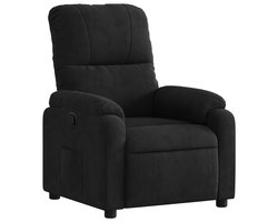 vidaXL - Fauteuil - verstelbaar - microvezelstof - zwart