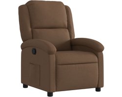 vidaXL - Fauteuil - verstelbaar - stof - bruin